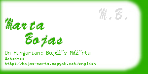 marta bojas business card